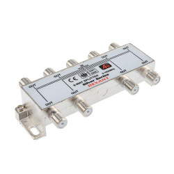 Делитель ТВх8 + 9шт F 5-1000 МГц (Silver) box (уп.5шт) Rexant 05-6105