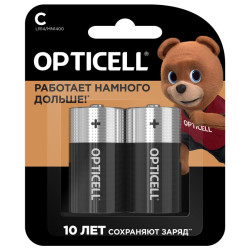 Элемент питания алкалиновый C/LR14 1.5В (блист. 2шт) Basic Opticell 5051004/6051004