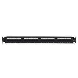Патч-панель 19дюйм 1U кат.5E неэкранир. 24 порта RJ-45 Dual IDC с задн. кабельным организатором TOKOV ELECTRIC TKE-PP-5E-1U-24P-UTP-CO