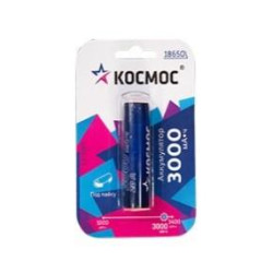 Аккумулятор Li-ion 18650 3000мА.ч без защиты с выводами под пайку KOC18650Li30PABL1